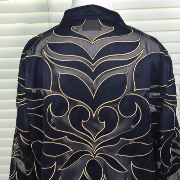 Chico's Travelers Collection Jacket Size 2 (L/12) - Picture 5 of 8